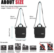 Cwatcun D52 Crossbody Camera Bag Photography Lens Shoulder Bag, Size:17 x 18 x 11cm(Black)