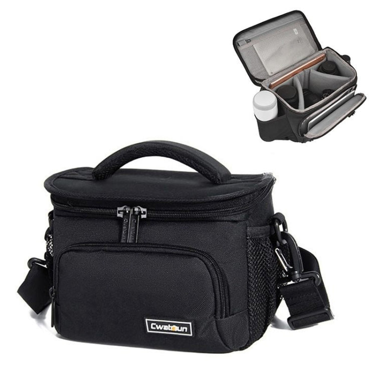 Cwatcun D67 Crossbody Camera Bag Photography Lens Shoulder Bag, Size:30.5 x 16.5 x 20cm L(Black) - Strap Satchel by Cwatcun | Online Shopping South Africa | PMC TechLife | Buy Now Pay Later Mobicred