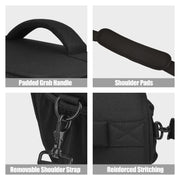 Cwatcun D67 Crossbody Camera Bag Photography Lens Shoulder Bag, Size:30.5 x 16.5 x 20cm L(Black)