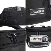Cwatcun D67 Crossbody Camera Bag Photography Lens Shoulder Bag, Size:36 x 21 x 24cm XL(Black)