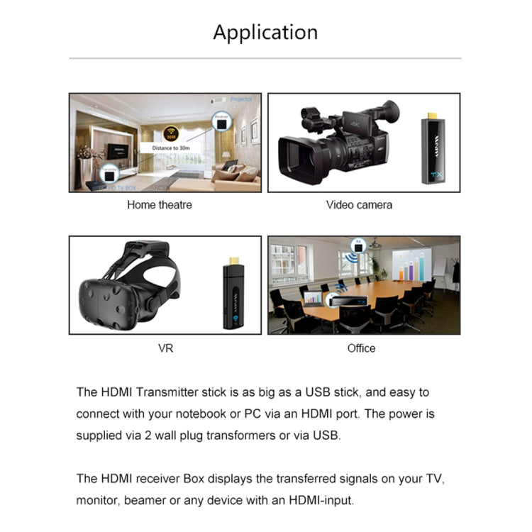 Measy W2H Nano 1080P HDMI 1.4 3D Wireless HDMI Audio Video Transmitter Receiver Extender, Transmission Distance: 30m, EU Plug