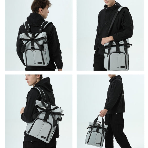 Cwatcun D95 Large Capacity Photography Backpack Shoulders Laptop Camera Bag, Size:27 x 37 x 16cm(Dark Black)