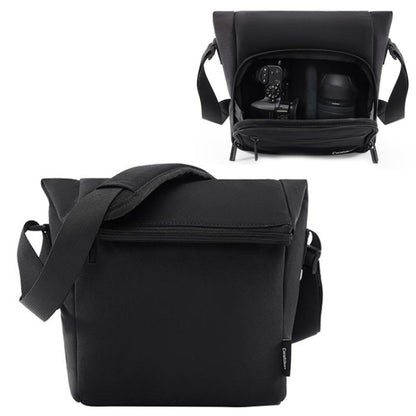 Cwatcun D103 Crossbody Camera Bag Photography Lens Shoulder Bag, Size:22.5 x 22.5 x 12.5cm(Black) - Strap Satchel by Cwatcun | Online Shopping South Africa | PMC Jewellery | Buy Now Pay Later Mobicred