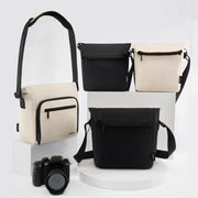 Cwatcun D103 Crossbody Camera Bag Photography Lens Shoulder Bag, Size:22.5 x 19.5 x 8cm(Black)