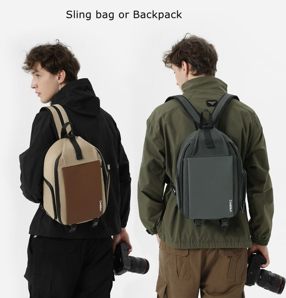 Cwatcun D107 Large Capacity Photography Backpack Shoulders Laptop Camera Bag, Size:22 x 36 x 16cm(Grey)