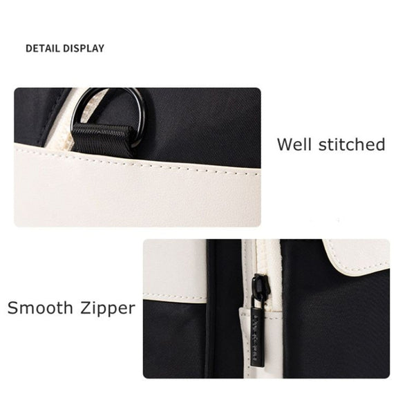 Cwatcun D118 Contrast Two Ways Backpack Cross-body Canera Bag, Size:21 x 21 x 14.5cm(Black)