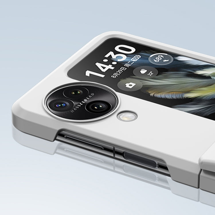 For OPPO Find N3 Flip PC Skin Feel Integrated Foldable Mid Shaft Phone Case(Transparent) - OPPO Cases by PMC TechLife | Online Shopping South Africa | PMC TechLife | Buy Now Pay Later Mobicred