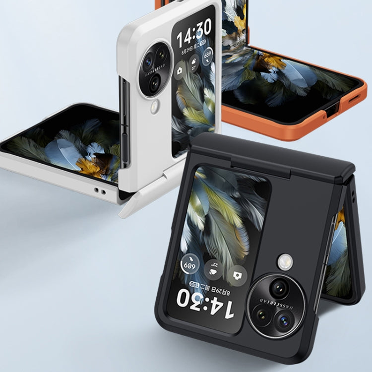 For OPPO Find N3 Flip PC Skin Feel Integrated Foldable Mid Shaft Phone Case(Blue Cyan) - Find N3 Flip Cases by PMC TechLife | Online Shopping South Africa | PMC TechLife