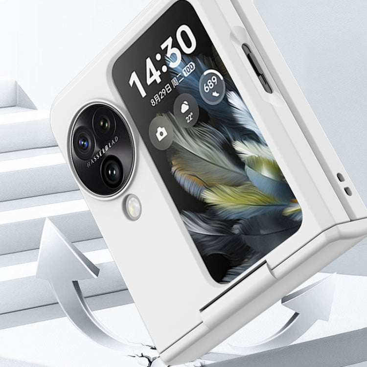 For OPPO Find N3 Flip PC Skin Feel Integrated Foldable Mid Shaft Phone Case(Blue Cyan) - Find N3 Flip Cases by PMC TechLife | Online Shopping South Africa | PMC TechLife