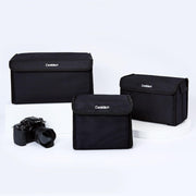 Cwatcun H80 Large Capacity Foldable Inner Camera Bag Photography Lens Bag, Size:30 x 19 x 15cm M(Black)