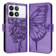 For Xiaomi Redmi K70 / K70 Pro Embossed Butterfly Leather Phone Case(Purple) - K70 Cases by PMC Jewellery | Online Shopping South Africa | PMC Jewellery | Buy Now Pay Later Mobicred