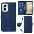 For Motorola Moto G Power 5G 2024 Crossbody 3D Embossed Flip Leather Phone Case(Blue) - Motorola Cases by PMC Jewellery | Online Shopping South Africa | PMC Jewellery | Buy Now Pay Later Mobicred