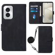 For Motorola Moto G Power 5G 2024 Crossbody 3D Embossed Flip Leather Phone Case(Black) - Motorola Cases by PMC Jewellery | Online Shopping South Africa | PMC Jewellery | Buy Now Pay Later Mobicred