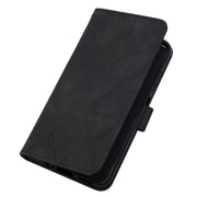 For Motorola Moto G Power 5G 2024 Crossbody 3D Embossed Flip Leather Phone Case(Black)