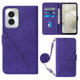 For Motorola Moto G Power 5G 2024 Crossbody 3D Embossed Flip Leather Phone Case(Purple) - Motorola Cases by PMC Jewellery | Online Shopping South Africa | PMC Jewellery | Buy Now Pay Later Mobicred