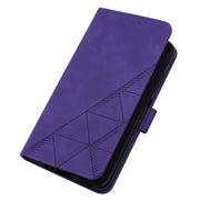 For Motorola Moto G Power 5G 2024 Crossbody 3D Embossed Flip Leather Phone Case(Purple)