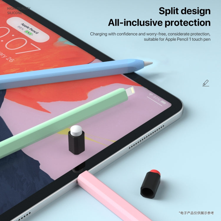 For Apple Pencil 1 Retro Pencil Style Liquid Silicone Stylus Case(Yellow) - Pencil Accessories by PMC TechLife | Online Shopping South Africa | PMC TechLife | Buy Now Pay Later Mobicred