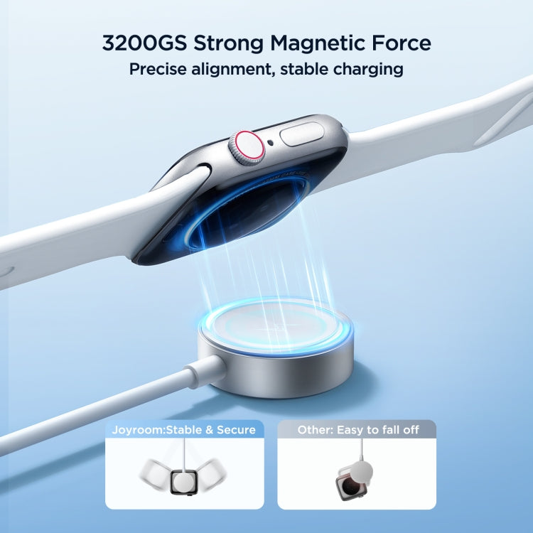 JOYROOM S-IW007 3 in 1 USB to Dual 8 Pin + Magnetic Watch Wireless Charging Data Cable, Length: 1.2m(White)