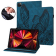 For iPad Pro 12.9 2022 / Air 13 2024 / 2025 Big Butterfly Embossed Leather Tablet Case(Blue) - iPad Pro 12.9 (2022/2021) Cases by PMC TechLife | Online Shopping South Africa | PMC TechLife | Buy Now Pay Later Mobicred
