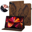 For iPad Pro 12.9 2022 / Air 13 2024 Big Butterfly Embossed Leather Tablet Case(Brown) - iPad Pro 12.9 (2022/2021) Cases by PMC TechLife | Online Shopping South Africa | PMC TechLife | Buy Now Pay Later Mobicred