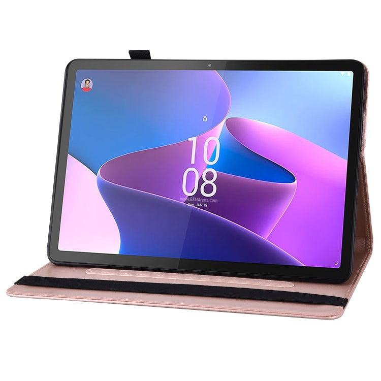 For Lenovo Tab P12 / Xiaoxin Pad Pro 12.7 Big Butterfly Embossed Leather Tablet Case(Rose Gold) - Lenovo by PMC TechLife | Online Shopping South Africa | PMC TechLife | Buy Now Pay Later Mobicred