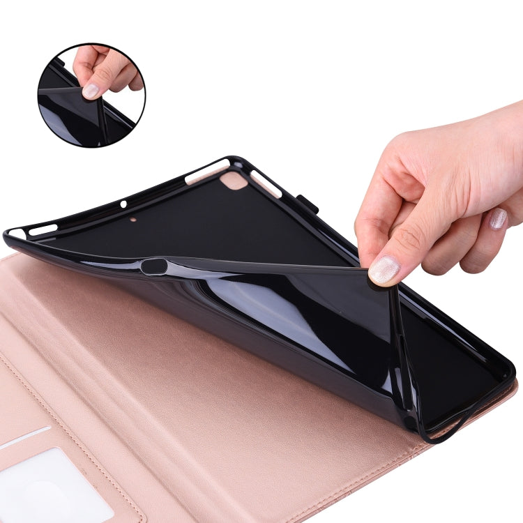 For Lenovo Tab P12 / Xiaoxin Pad Pro 12.7 Big Butterfly Embossed Leather Tablet Case(Rose Gold)