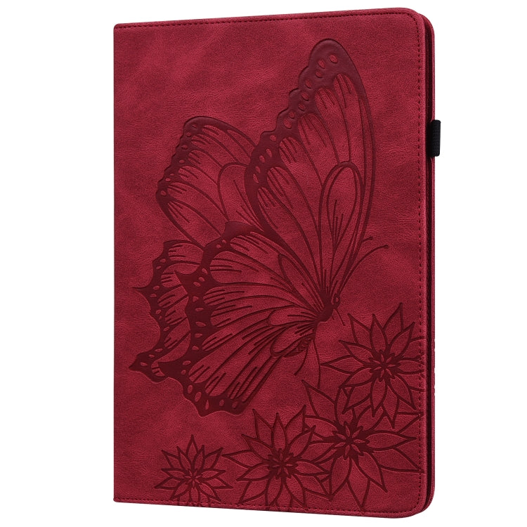 For Lenovo Tab P12 / Xiaoxin Pad Pro 12.7 Big Butterfly Embossed Leather Tablet Case(Red) - Lenovo by PMC TechLife | Online Shopping South Africa | PMC TechLife | Buy Now Pay Later Mobicred