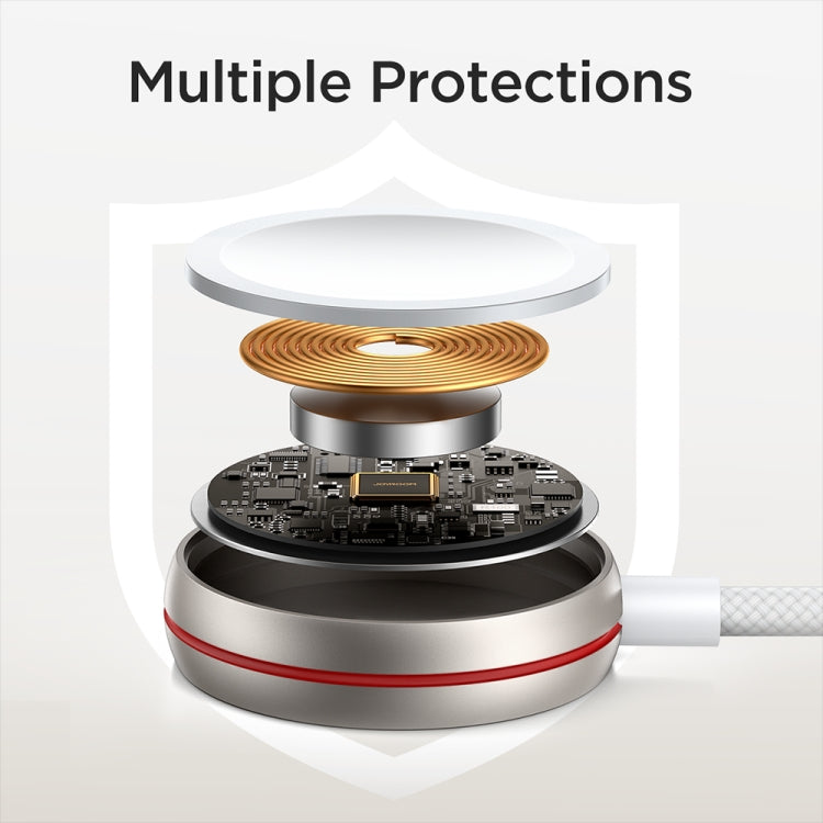JOYROOM S-IW011 3.5W Magnetic Wireless Charger For Apple Watch Series, Length: 1.2m(White) - Charger / Holder by JOYROOM | Online Shopping South Africa | PMC TechLife | Buy Now Pay Later Mobicred