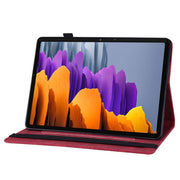 For Samsung Galaxy Tab S9 FE+ / S9+ / S8+ Big Butterfly Embossed Leather Tablet Case(Red)
