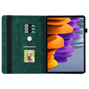 For Samsung Galaxy Tab S9 Ultra / S8 Ultra Big Butterfly Embossed Leather Tablet Case(Green)