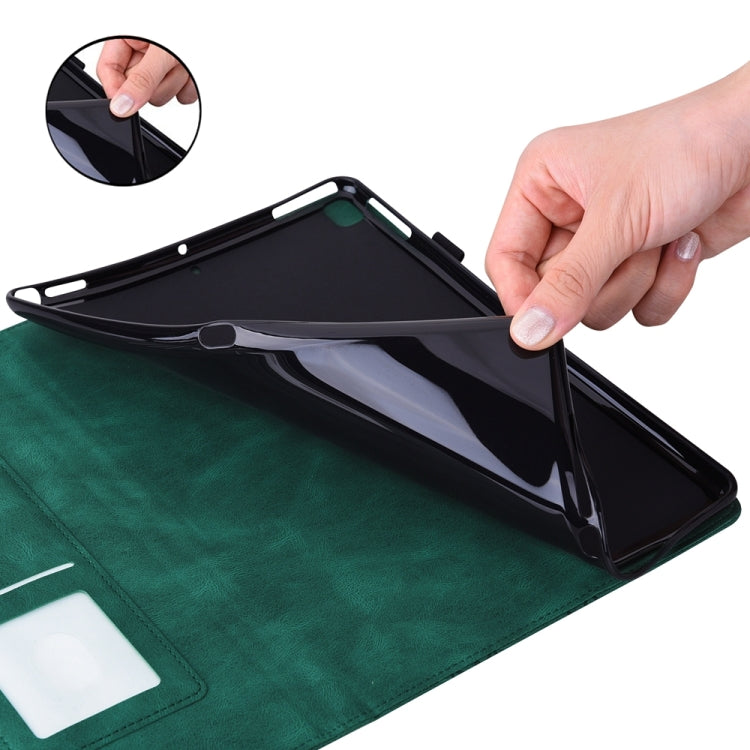 For Samsung Galaxy Tab S9 Ultra / S8 Ultra Big Butterfly Embossed Leather Tablet Case(Green)
