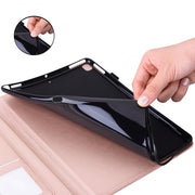 For Samsung Galaxy Tab S9 Ultra / S8 Ultra Big Butterfly Embossed Leather Tablet Case(Rose Gold)