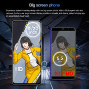 Povo5pro / PU31, 3GB+32GB, 6.53 inch Face Identification Android 8.1 MTK6753 Octa Core, Network: 4G, AI GPT4, Dual SIM(Black)