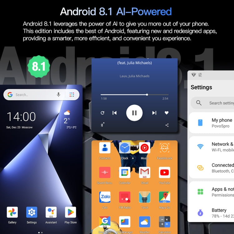 Povo5pro / PU31, 3GB+32GB, 6.53 inch Face Identification Android 8.1 MTK6753 Octa Core, Network: 4G, AI GPT4, Dual SIM(Silver) - free shipping - PMC TechLife - Order now!