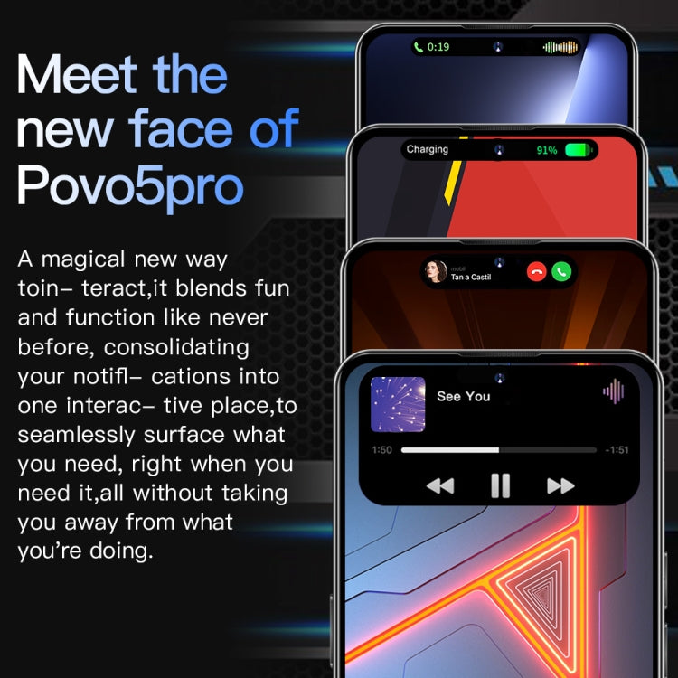 Povo5pro / PU31, 3GB+32GB, 6.53 inch Face Identification Android 8.1 MTK6753 Octa Core, Network: 4G, AI GPT4, Dual SIM(Silver) - free shipping - PMC TechLife - Order now!