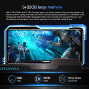 Povo5pro / PU31, 3GB+32GB, 6.53 inch Face Identification Android 8.1 MTK6753 Octa Core, Network: 4G, AI GPT4, Dual SIM(Black)