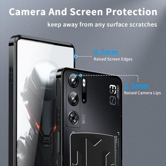 For ZTE nubia Red Magic 9 Pro Metal Cooling Phone Case(Black)