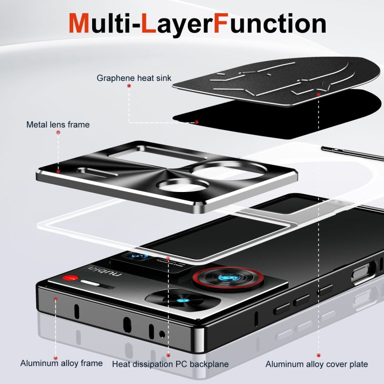 For ZTE nubia Z60 Ultra Metal Cooling Phone Case(Black) - ZTE Cases by PMC TechLife | Online Shopping South Africa | PMC TechLife | Buy Now Pay Later Mobicred