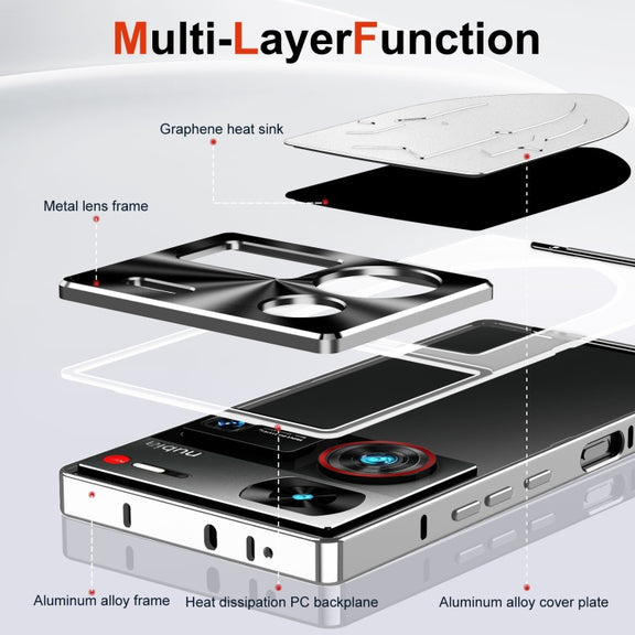 For ZTE nubia Z60 Ultra Leading Metal Cooling Phone Case(Silver)