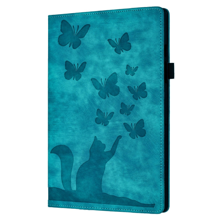 For iPad Pro 13 2024 Butterfly Cat Embossing Leather Tablet Case(Sky Blue) - iPad Pro 13 2024 Cases by PMC TechLife | Online Shopping South Africa | PMC TechLife | Buy Now Pay Later Mobicred