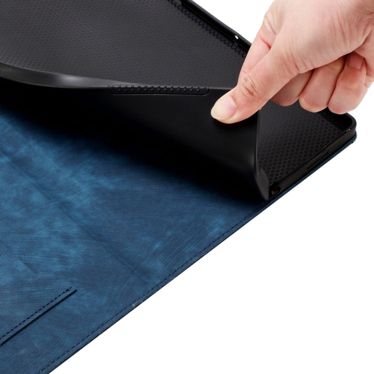 For Lenovo Tab P12 / Xiaoxin Pad Pro 12.7 Butterfly Cat Embossing Leather Tablet Case(Dark Blue) - Lenovo by PMC TechLife | Online Shopping South Africa | PMC TechLife | Buy Now Pay Later Mobicred