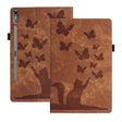 For Lenovo Tab P12 / Xiaoxin Pad Pro 12.7 Butterfly Cat Embossing Leather Tablet Case(Brown) - free shipping - PMC TechLife - Order now!