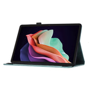 For Lenovo Tab P12 / Xiaoxin Pad Pro 12.7 Butterfly Cat Embossing Leather Tablet Case(Sky Blue)