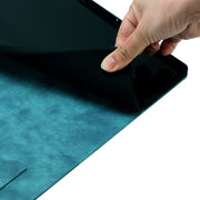For Lenovo Tab P12 / Xiaoxin Pad Pro 12.7 Butterfly Cat Embossing Leather Tablet Case(Sky Blue)