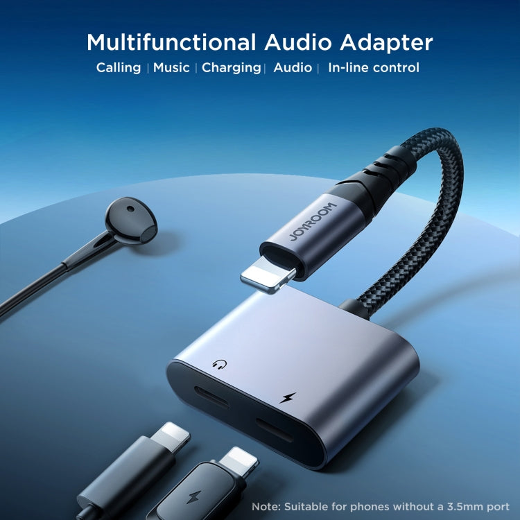 JOYROOM SY-L02 Transsion Series 2 in 1 8 Pin to Dual 8 Pin Audio Adapter(Black) - free shipping - PMC Jewellery - Order now!