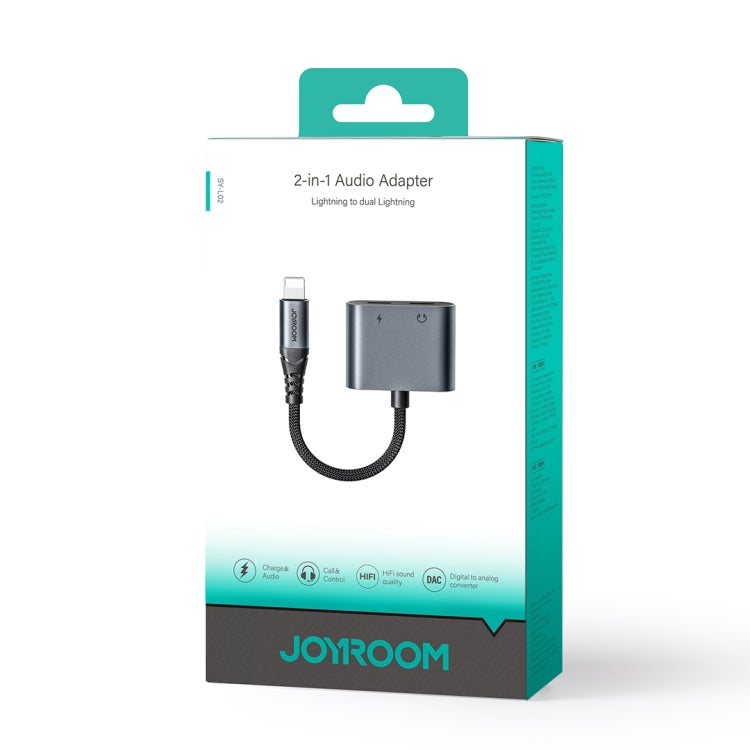 JOYROOM SY-L02 Transsion Series 2 in 1 8 Pin to Dual 8 Pin Audio Adapter(Black) - free shipping - PMC Jewellery - Order now!