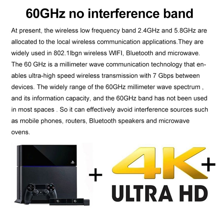 Measy W2H 60GHz 4K+ Ultra HD Wireless Transmission Kit, Transmission Distance: 50m(US Plug) - free shipping - PMC Jewellery - Order now!
