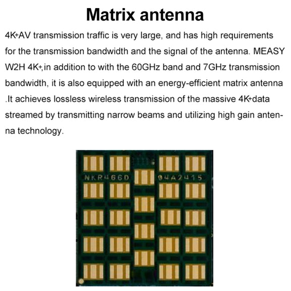 Measy W2H 60GHz 4K+ Ultra HD Wireless Transmission Kit, Transmission Distance: 50m(EU Plug)