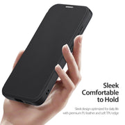 For Samsung Galaxy S25 5G DUX DUCIS Skin X Pro Series Magsafe Ring Holder Leather Phone Case(Black)