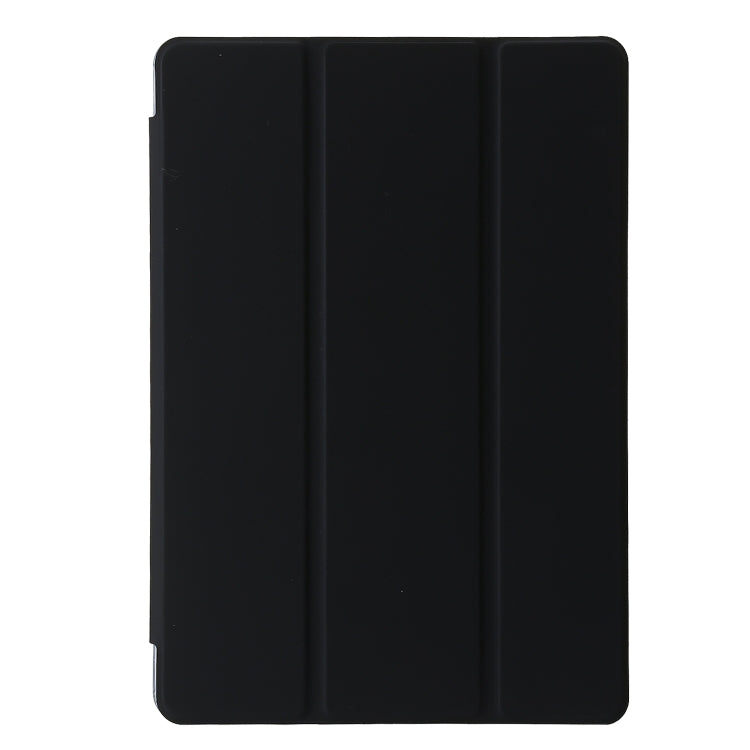 For Lenovo Tab M11 /Xiaoxin Pad 11 2024 Clear Acrylic 3-Fold Leather Tablet Case(Black) - Lenovo by PMC Jewellery | Online Shopping South Africa | PMC Jewellery | Buy Now Pay Later Mobicred